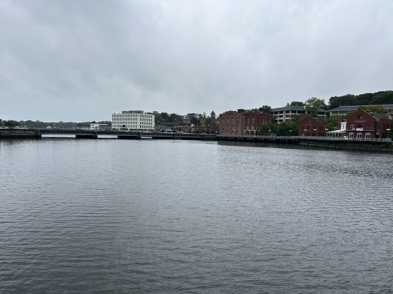 Saugatuck river and the Post Road Bridge